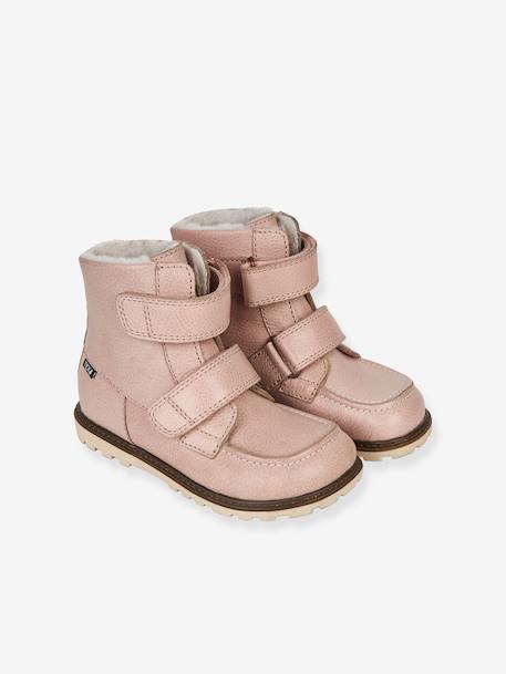 Boots d'hiver TERRY enfants Bundgaard pieds larges noir+rose pâle - vertbaudet enfant 