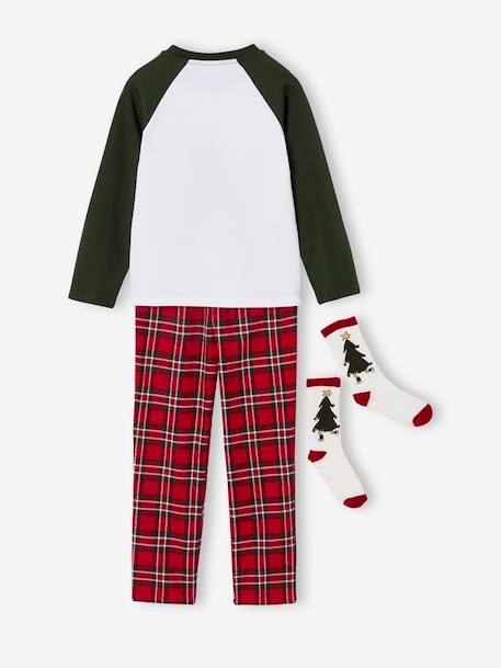 Kerst pyjamaset voor jongens met lange mouwen dennen - vertbaudet enfant 