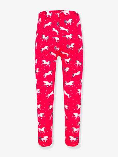 HAPPY GIRLS thermische legging voor meisjes met paarden marineblauw+roze (poederkleur)+snoepjesroze - vertbaudet enfant 