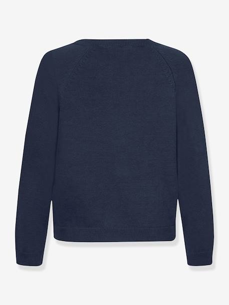 Fijngebreid vestje HAPPY GIRLS Meisjes Knopen grenadine+marineblauw - vertbaudet enfant 