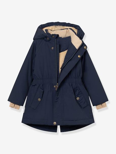 Veste d'hiver avec doublure polaire MATVIKANIA fille MINI A TURE bleu foncé+prune - vertbaudet enfant 