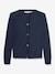 Cardigan tricot fin Happy Girls Filles Boutons grenadine+marine - vertbaudet enfant 