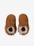 Chaussons élastiqués fourrés en cuir souple bébé lot marron - vertbaudet enfant 