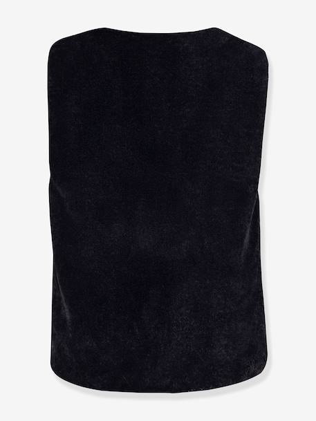 Vest van geweven bont HAPPY GIRLS Meisjes ecru+zwart - vertbaudet enfant 