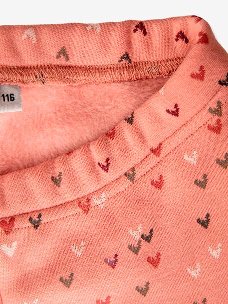 Thermoleggings HAPPY GIRLS meisjes Harten gemêleerd grijs+grenadine+marineblauw+roze (poederkleur) - vertbaudet enfant 
