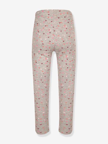 Thermoleggings HAPPY GIRLS meisjes Harten gemêleerd grijs+grenadine+marineblauw+roze (poederkleur) - vertbaudet enfant 
