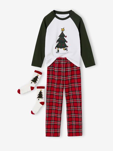 Kerst pyjamaset voor jongens met lange mouwen dennen - vertbaudet enfant 
