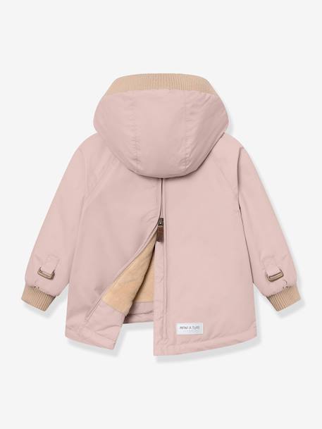 Anorak d'hiver avec doublure polaire MATBABYWEN bébé MINI A TURE rose poudré+vert sauge - vertbaudet enfant 