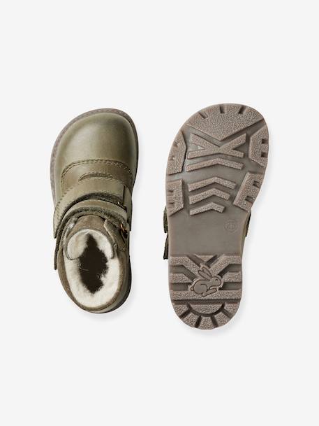 Bottines à doublure chaude TOKKER enfants Bundgaard pieds larges caramel+noir+olive - vertbaudet enfant 