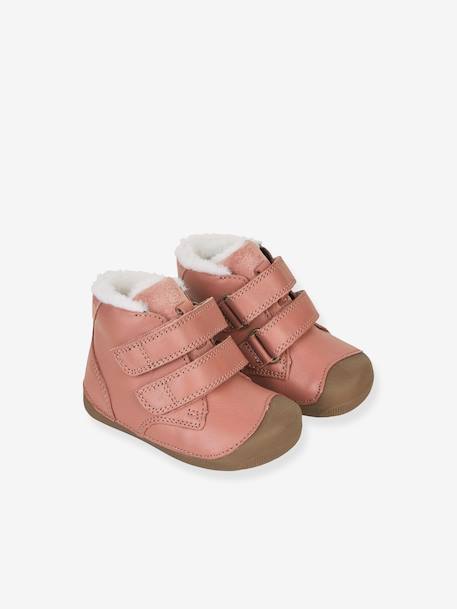 Boots chaudes pour apprendre à marcher PETIT Baby Bundgaard blush+caramel+marine - vertbaudet enfant 