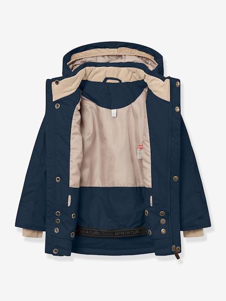 Veste d'hiver MATVESTYN garçon MINI A TURE bleu foncé+kaki+marron - vertbaudet enfant 