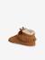 Chaussons élastiqués fourrés en cuir souple bébé lot marron - vertbaudet enfant 