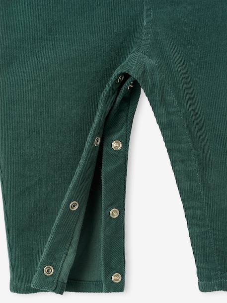 Salopette à volants bébé en velours bleu ardoise+prune+vert - vertbaudet enfant 