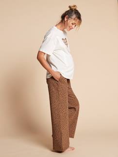 Vêtements de grossesse-Pyjama, homewear-Ensemble pyjama 2 pièces léopard grossesse et allaitement