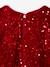 Robe fille en velours et sequins rouge - vertbaudet enfant 