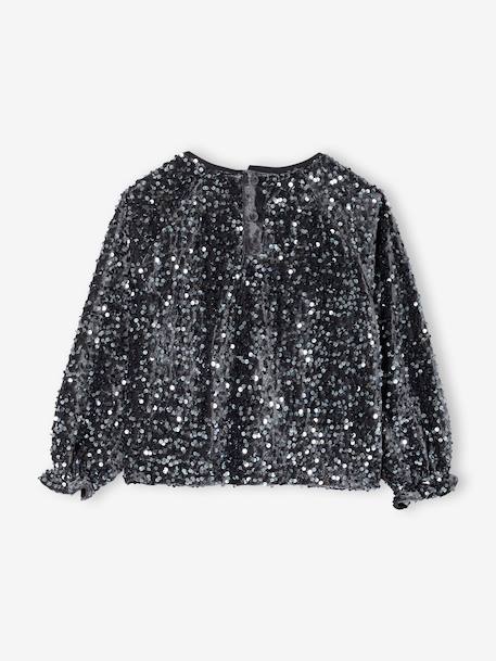 Blouse fille noël à sequins argent - vertbaudet enfant 