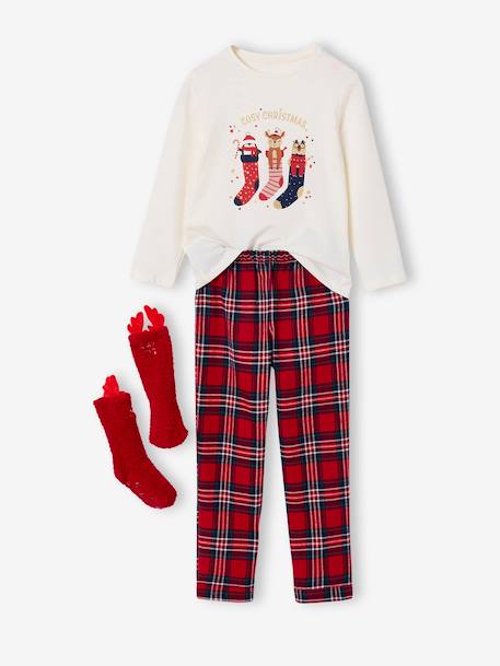 Fille-Coffret Noël pyjama et chaussettes fille