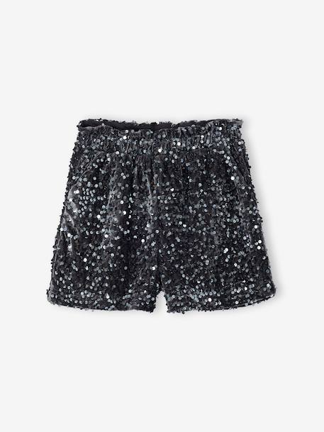 Kerst short voor meisjes met pailletten zilver - vertbaudet enfant 