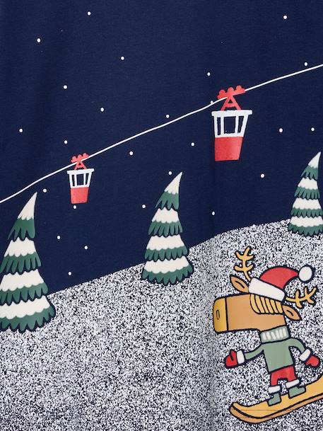 Tee-shirt garçon noël motif ludique marine+vert sapin - vertbaudet enfant 