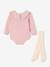 Ensemble naissance barboteuse en tricot et collants mauve - vertbaudet enfant 