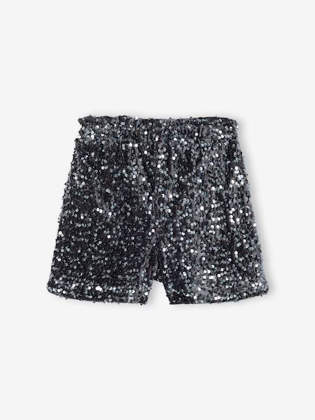 Kerst short voor meisjes met pailletten zilver - vertbaudet enfant 