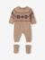 2-delige babyset met tricot babypakje + sokken in thema Kerst gemêleerd beige - vertbaudet enfant 