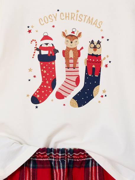 Coffret Noël pyjama et chaussettes fille rouge - vertbaudet enfant 