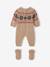 2-delige babyset met tricot babypakje + sokken in thema Kerst gemêleerd beige - vertbaudet enfant 