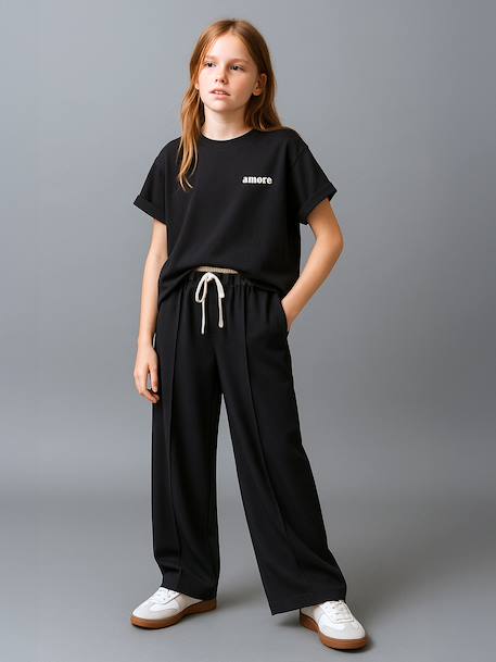 Lot de 2 T-shirts manches courtes fille anthracite - vertbaudet enfant 