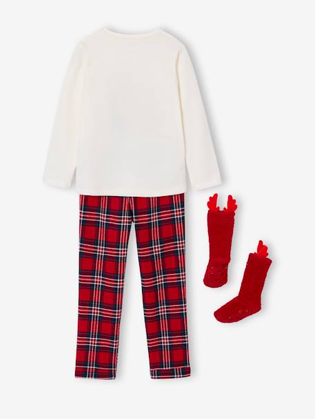 Coffret Noël pyjama et chaussettes fille rouge - vertbaudet enfant 