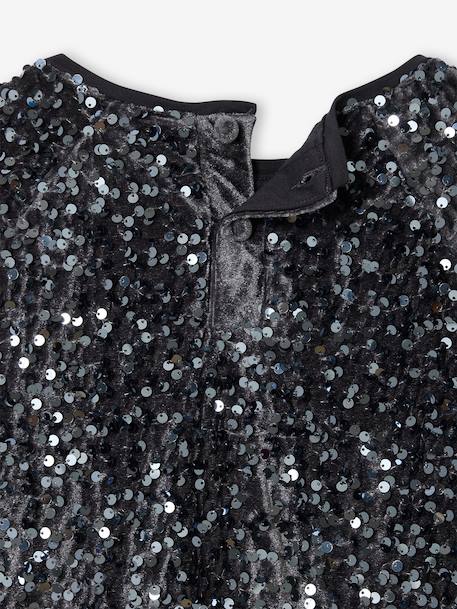 Blouse fille noël à sequins argent - vertbaudet enfant 