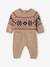 2-delige babyset met tricot babypakje + sokken in thema Kerst gemêleerd beige - vertbaudet enfant 
