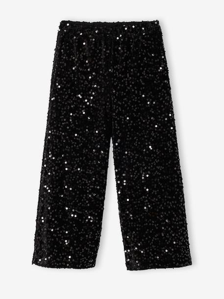 Fille-Pantalon-Pantalon fille noël large à sequins 