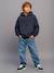 Sweater met capuchon met print voor jongens JONEN zwart - vertbaudet enfant 