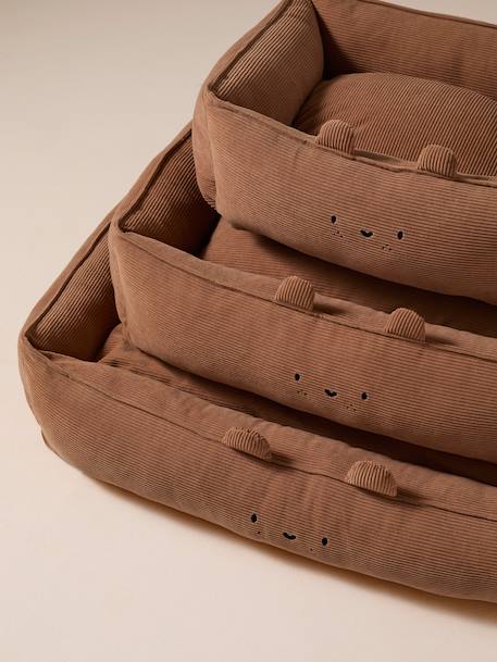 Panier matelassé en velours pour chien, disponible en 3 tailles camel - vertbaudet enfant 