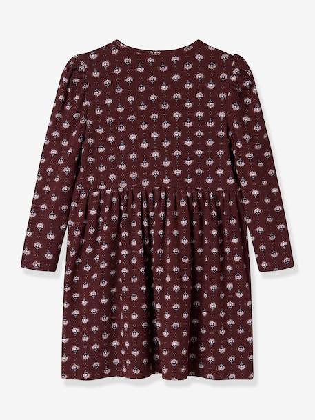 Meisjeskleding bordeauxrood+gemêleerd beige - vertbaudet enfant 