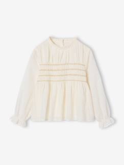 -Blouse fille noël smocks brodés