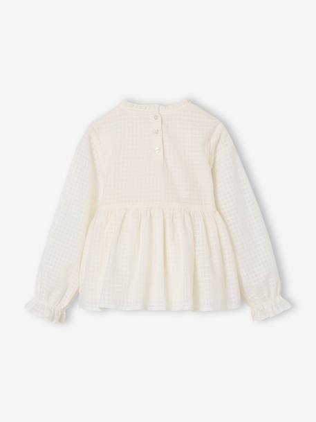 Blouse fille noël smocks brodés écru - vertbaudet enfant 