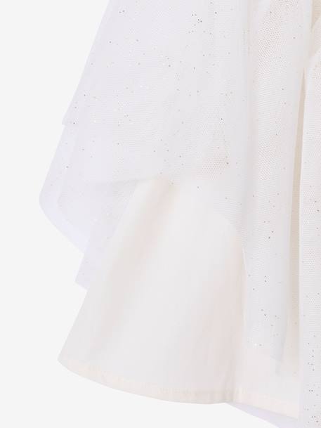 Robe fille noël à sequins et tulle écru - vertbaudet enfant 