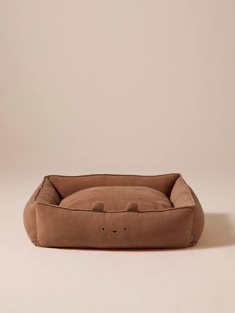 Panier matelassé en velours pour chien, disponible en 3 tailles camel - vertbaudet enfant 