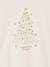 Tee-shirt fille noël motif sapin brillant manches longues écru - vertbaudet enfant 