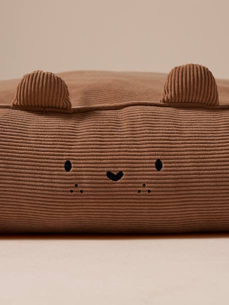 Gequilte mand in fluweel / velours voor huisdier FAMILY bruin, bedrukt+kameel - vertbaudet enfant 