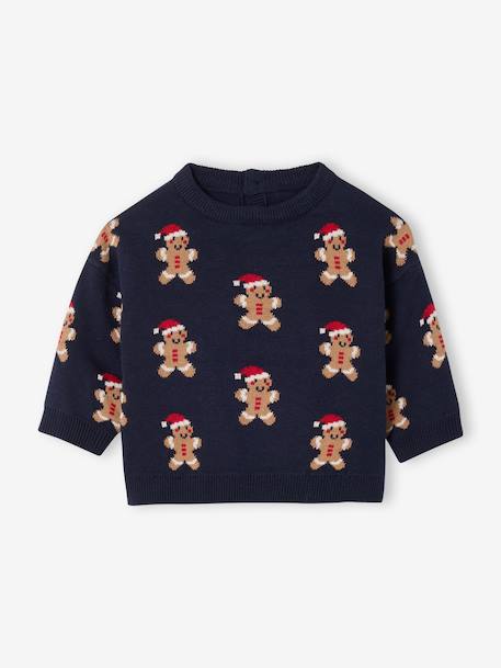 Pull bébé garçon noël jacquard marine - vertbaudet enfant 