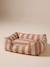 Gequilte mand voor huisdier FAMILY hazelnoot+klei+wit, gestreept - vertbaudet enfant 