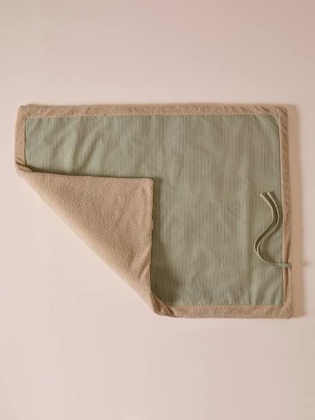 Tapis / plaid nomade pour chien marron imprimé+rayé vert - vertbaudet enfant 