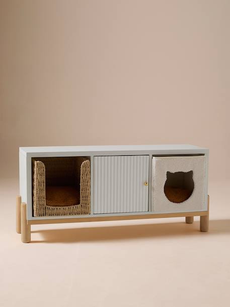 Panier cube pour chat en corde de papier beige - vertbaudet enfant 