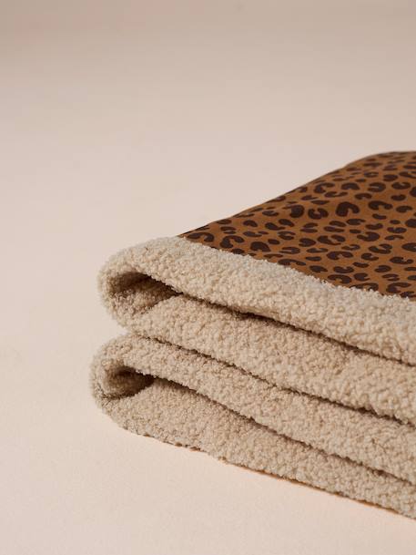 Tapis / plaid nomade pour chien marron imprimé+rayé vert - vertbaudet enfant 