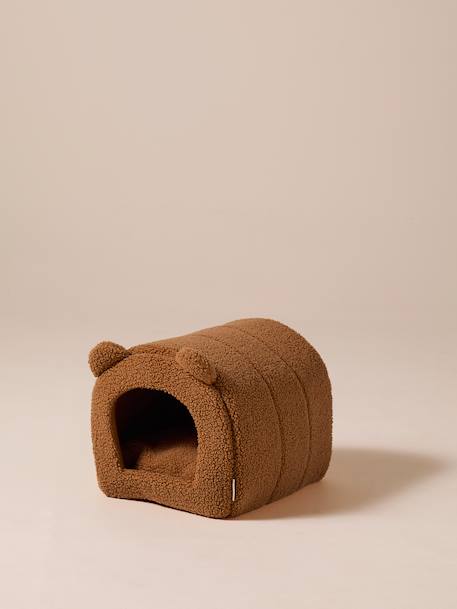 Panier fermé pour chat en sherpa camel - vertbaudet enfant 