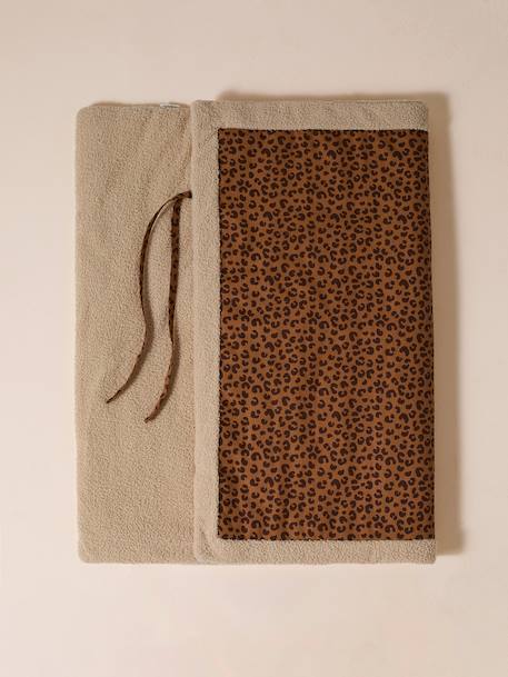 Tapis / plaid nomade pour chien marron imprimé+rayé vert - vertbaudet enfant 