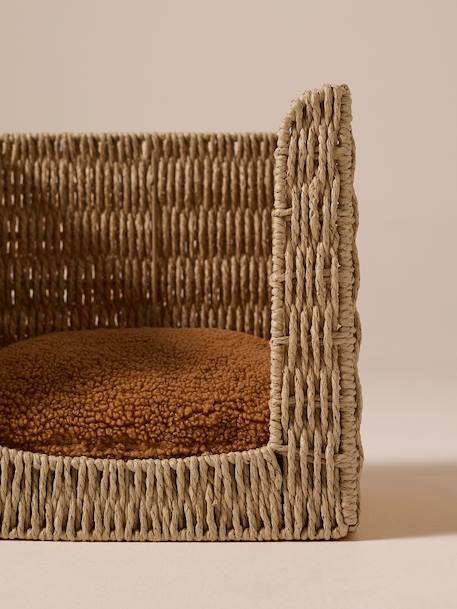 Panier cube pour chat en corde de papier beige - vertbaudet enfant 